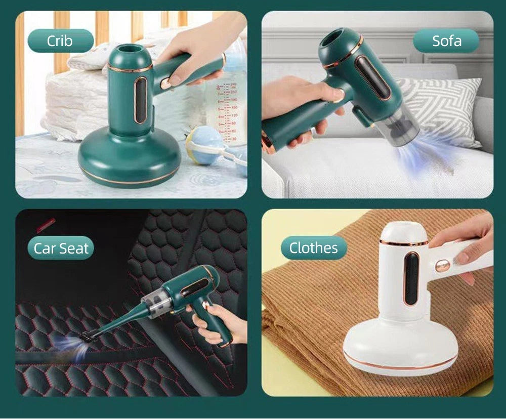 3-en-1 Aspirateur Anti-Acariens Sans Fil – Nettoyage Profond & UV Désinfectant
